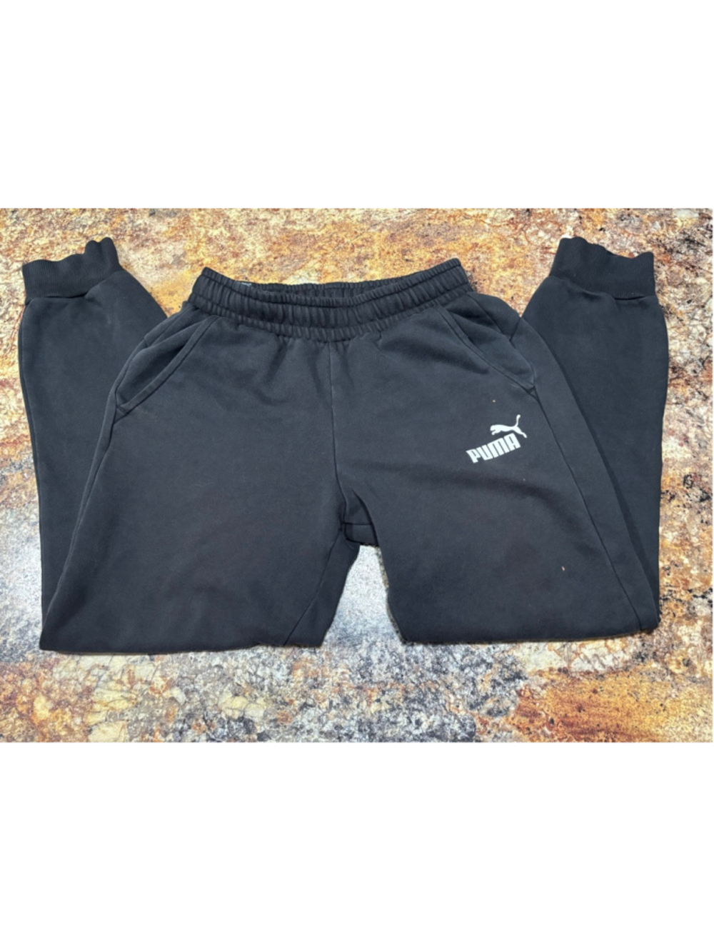 Puma Black Fleece Jogger Sweatpants